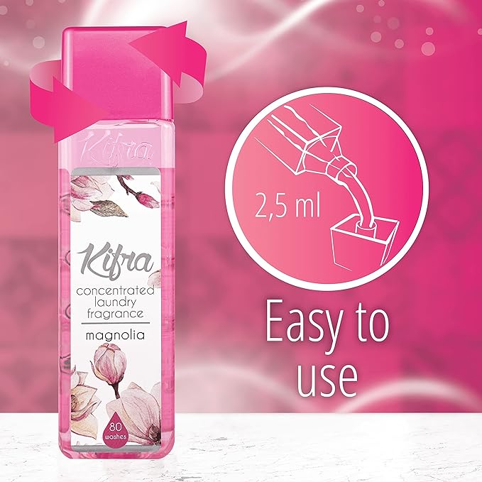 Kifra Magnolia- Profumo concentrato per bucato a lunga durata, 200 ml, 80 lavaggi - Immagine 6
