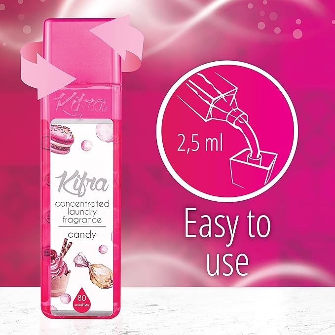 Kifra Candy - Profumo concentrato per bucato a lunga durata, 200 ml, 80 lavaggi - Immagine 5