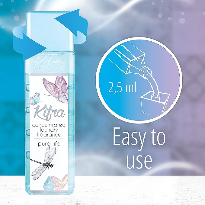 Kifra Pure Life - Profumo concentrato per bucato a lunga durata, 200 ml, 80 lavaggi - Immagine 6
