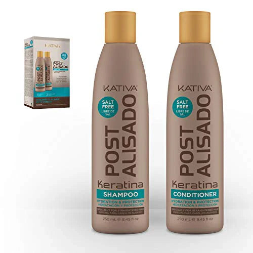 Kativa - Kit Mantenimento Stiratura Brasiliana con Shampoo e Balsamo - Trattamento Intensivo Protettivo e Riparatore con Cheratina e Arginina - Formula Senza Formaldeide, Senza SLS e SLES - Immagine 6