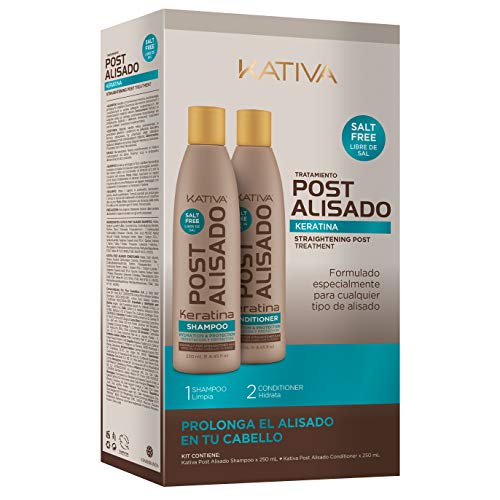 Kativa - Kit Mantenimento Stiratura Brasiliana con Shampoo e Balsamo - Trattamento Intensivo Protettivo e Riparatore con Cheratina e Arginina - Formula Senza Formaldeide, Senza SLS e SLES - Immagine 2