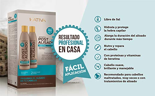 Kativa - Kit Mantenimento Stiratura Brasiliana con Shampoo e Balsamo - Trattamento Intensivo Protettivo e Riparatore con Cheratina e Arginina - Formula Senza Formaldeide, Senza SLS e SLES - Immagine 4