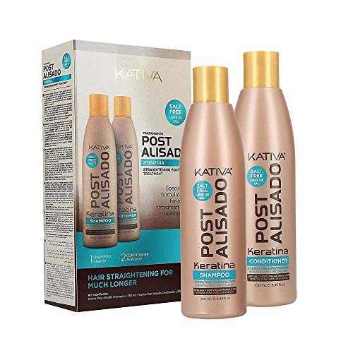 Kativa - Kit Mantenimento Stiratura Brasiliana con Shampoo e Balsamo - Trattamento Intensivo Protettivo e Riparatore con Cheratina e Arginina - Formula Senza Formaldeide, Senza SLS e SLES - Immagine 3