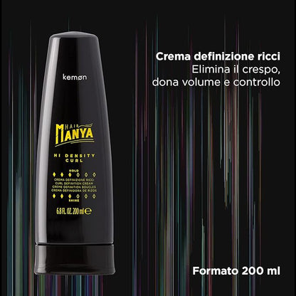 Kemon - Hair Manya Hi Density Curl, Crema per Capelli Ricci Modellante, Effetto Volumizzante e Anticrespo - 200 ml - Immagine 2