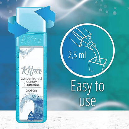 Kifra Ocean - Profumo concentrato per bucato a lunga durata, 200 ml, 80 lavaggi - Immagine 6