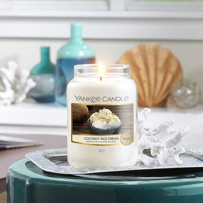 Yankee Candle Candela profumata, Candela in barattolo grande con crema di riso al cocco, Durata: fino a 150 ore - Immagine 3