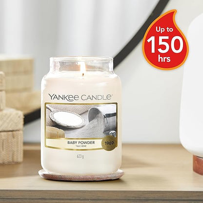 Yankee Candle Candela profumata in giara grande | Baby Powder | Durata Fino a 150 Ore - Immagine 3
