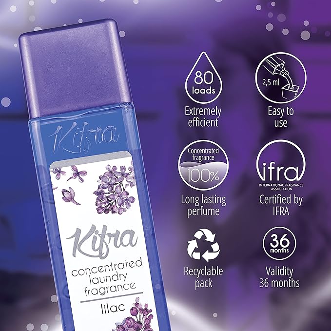 Kifra Lilac - Profumo concentrato per bucato a lunga durata, 200 ml, 80 lavaggi - Immagine 3