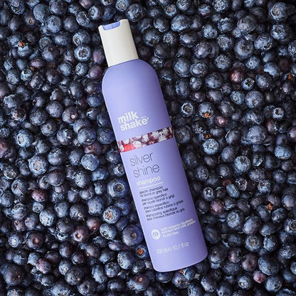 milk_shake® | silver shine shampoo | Shampoo Specifico per Capelli Biondi o Grigi con azione intensiva | 300 ml| Shampoo Antigiallo con Pigmenti Viola - Immagine 6
