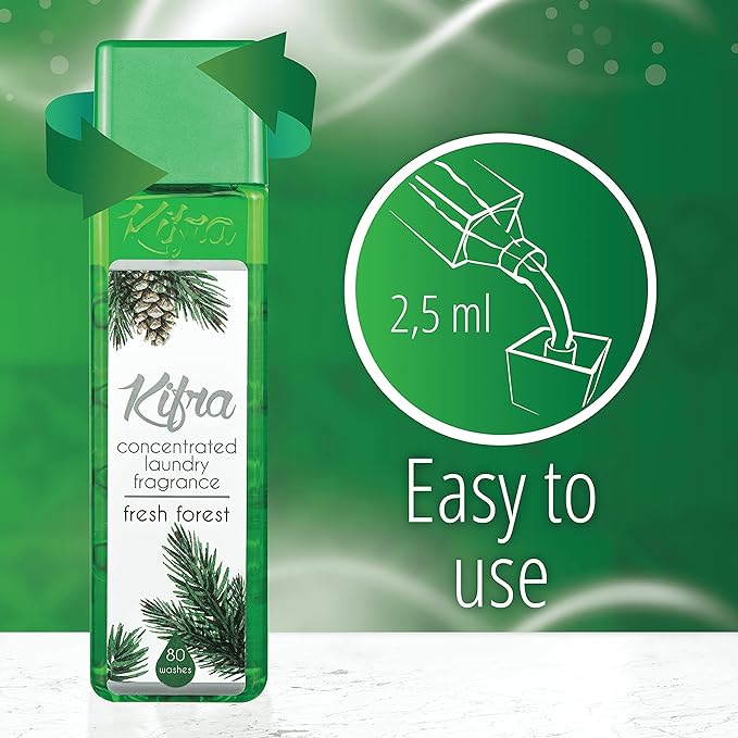 Kifra Fresh Forest - Profumo concentrato per bucato a lunga durata, 200 ml, 80 lavaggi - Immagine 6