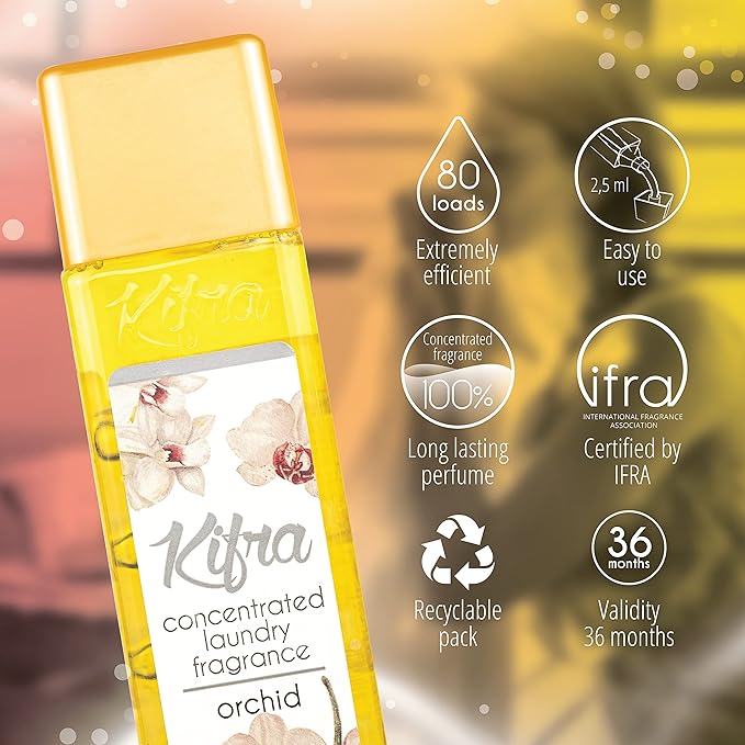 Kifra Orchid - Profumo concentrato per bucato a lunga durata, 200 ml, 80 lavaggi - Immagine 3