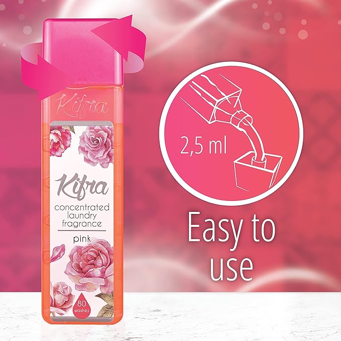 Kifra Pink - Profumo concentrato per bucato a lunga durata, 200 ml, 80 lavaggi - Immagine 6