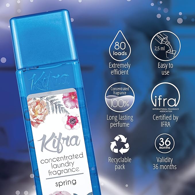 Kifra Spring - Profumo concentrato per bucato a lunga durata, 200 ml, 80 lavaggi - Immagine 3