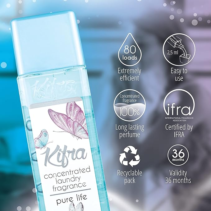 Kifra Pure Life - Profumo concentrato per bucato a lunga durata, 200 ml, 80 lavaggi - Immagine 3