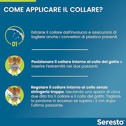 Seresto collare antiparassitario per gatti. Elimina pulci e zecche, fino a 8 mesi di protezione - Immagine 5