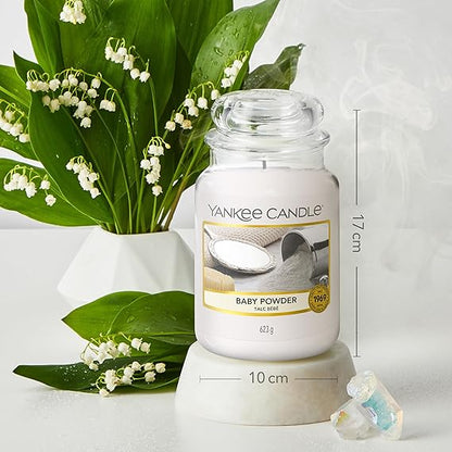 Yankee Candle Candela profumata in giara grande | Baby Powder | Durata Fino a 150 Ore - Immagine 4