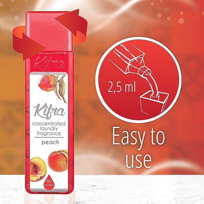 Kifra Peach - Profumo concentrato per bucato a lunga durata, 200 ml, 80 lavaggi - Immagine 6
