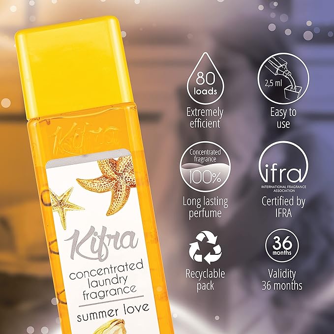 Kifra Summer Love - Profumo concentrato per bucato a lunga durata, 200 ml, 80 lavaggi - Immagine 3