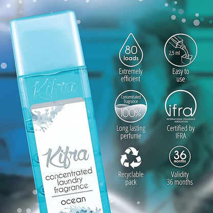 Kifra Ocean - Profumo concentrato per bucato a lunga durata, 200 ml, 80 lavaggi - Immagine 3