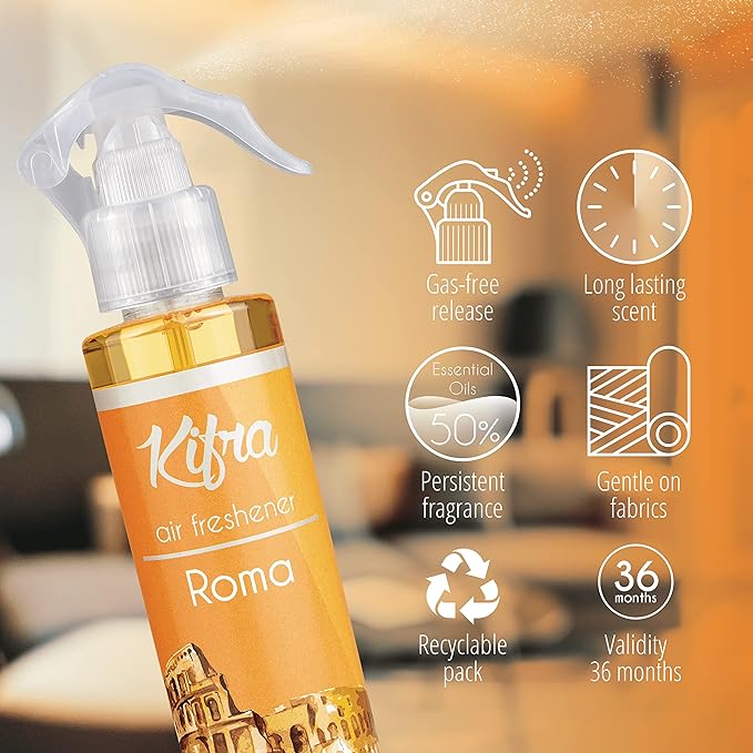 KIFRA ROMA Profumo Deodorante per Ambienti Concentrato Spray 200ml - Immagine 4