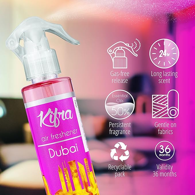 KIFRA DUBAI Profumo Deodorante per Ambienti Concentrato Spray 200ml - Immagine 3
