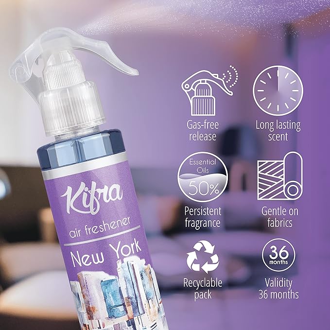 KIFRA NEW YORK Profumo Deodorante per Ambienti Concentrato Spray 200ml - Immagine 4
