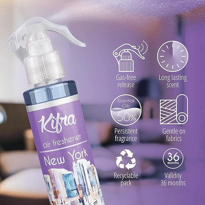 KIFRA NEW YORK Profumo Deodorante per Ambienti Concentrato Spray 200ml - Immagine 4