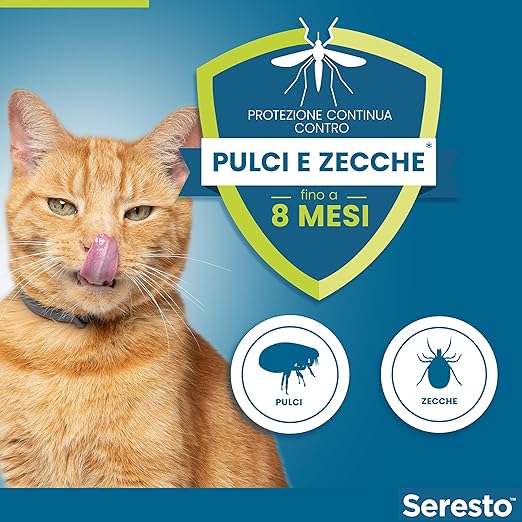 Seresto collare antiparassitario per gatti. Elimina pulci e zecche, fino a 8 mesi di protezione - Immagine 3