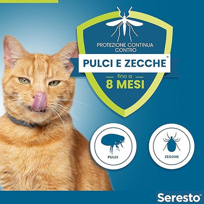 Seresto collare antiparassitario per gatti. Elimina pulci e zecche, fino a 8 mesi di protezione - Immagine 3