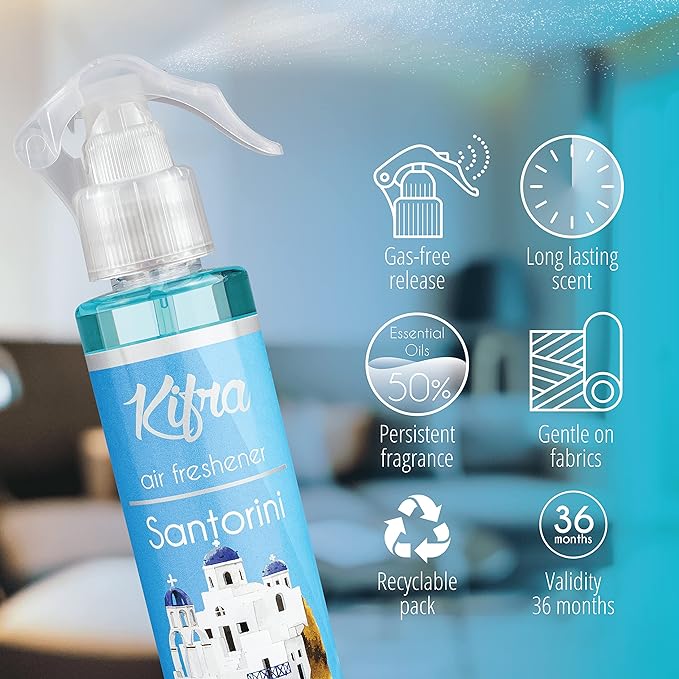 KIFRA SANTORINI Profumo Deodorante per Ambienti Concentrato Spray 200ml - Immagine 4