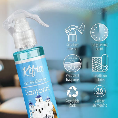 KIFRA SANTORINI Profumo Deodorante per Ambienti Concentrato Spray 200ml - Immagine 4