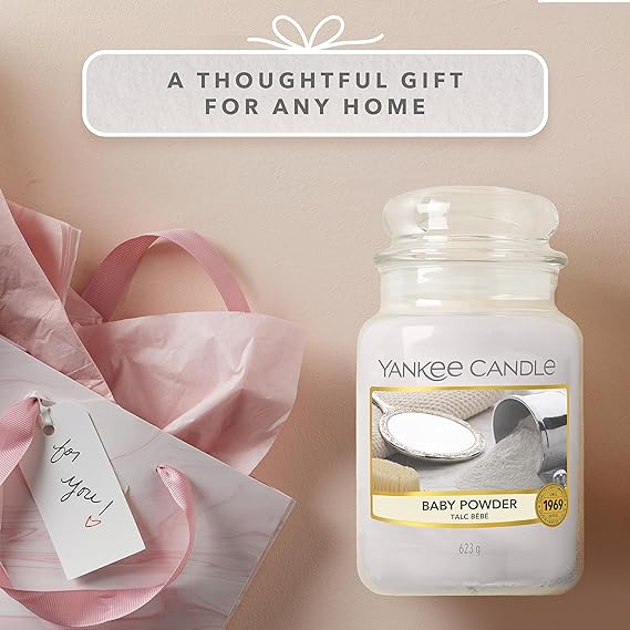 Yankee Candle Candela profumata in giara grande | Baby Powder | Durata Fino a 150 Ore - Immagine 5