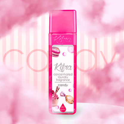 Kifra Candy - Profumo concentrato per bucato a lunga durata, 200 ml, 80 lavaggi