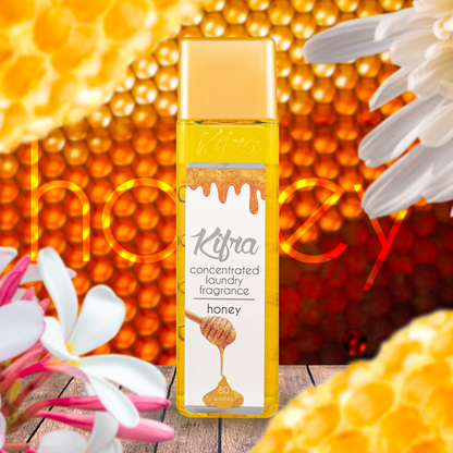 Kifra Honey - Profumo concentrato per bucato a lunga durata, 200 ml, 80 lavaggi