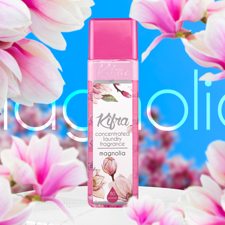 Kifra Magnolia- Profumo concentrato per bucato a lunga durata, 200 ml, 80 lavaggi