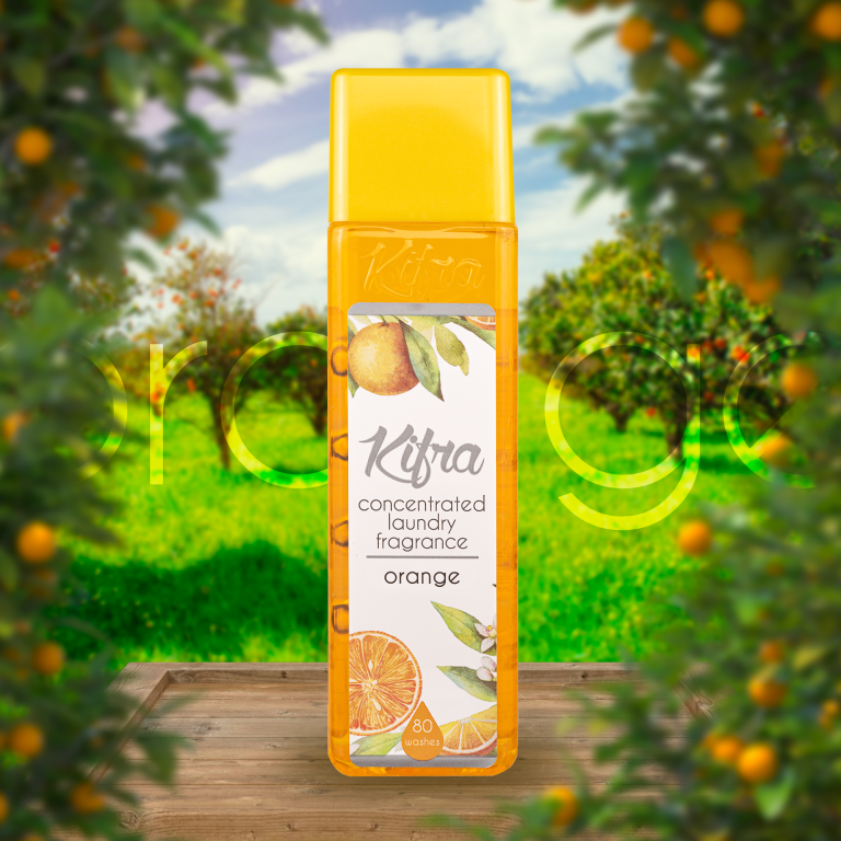 Kifra Orange - Profumo concentrato per bucato a lunga durata, 200 ml, 80 lavaggi