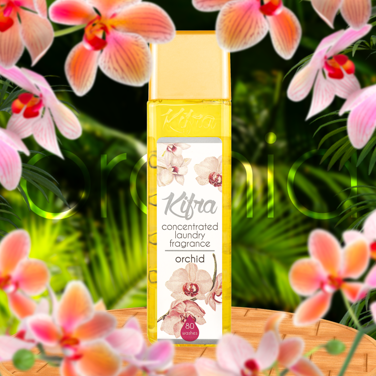 Kifra Orchid - Profumo concentrato per bucato a lunga durata, 200 ml, 80 lavaggi