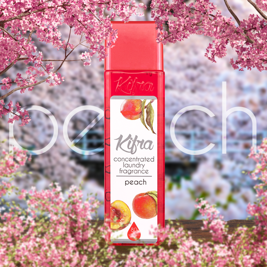 Kifra Peach - Profumo concentrato per bucato a lunga durata, 200 ml, 80 lavaggi
