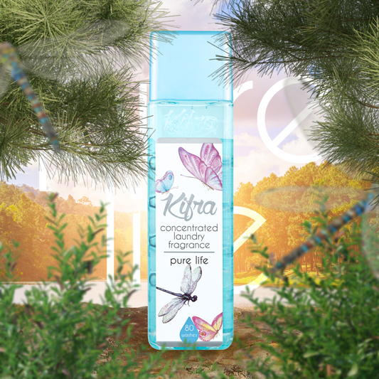 Kifra Pure Life - Profumo concentrato per bucato a lunga durata, 200 ml, 80 lavaggi
