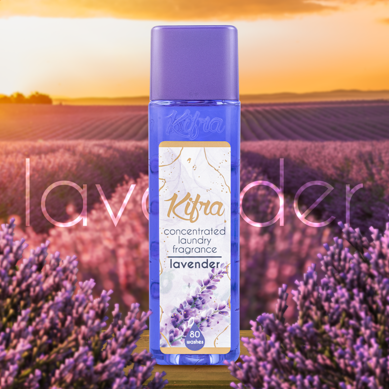 KIFRA Lavanda- Profumo concentrato per bucato a lunga durata, 200 ml, 80 Cicli di Lavaggio
