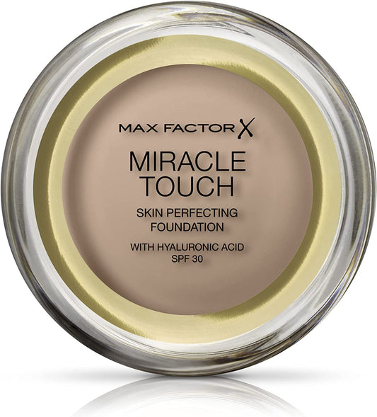 Max Factor Miracle Touch, Fondotinta Coprente con Acido Ialuronico, 070 Natural, 12 ml