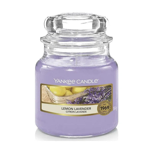 Yankee Candle Candela profumata in giara piccola | Lavanda al limone | Durata Fino a 30 Ore