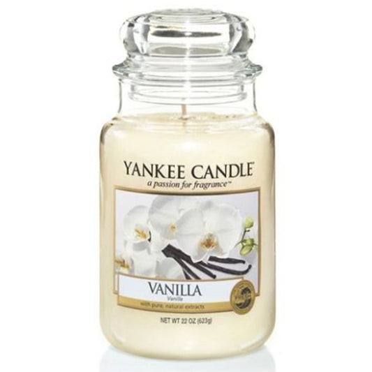 Yankee Candle Vanilla Candela Profumata In Giara Grande, Vaniglia 623g 150ore